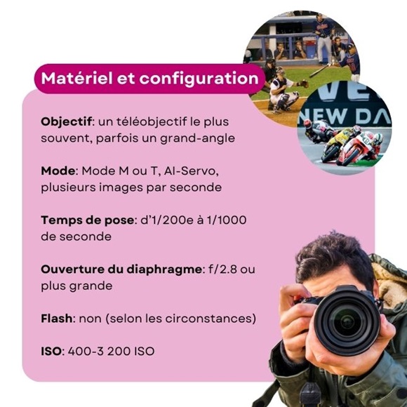 Conseils photos sport action